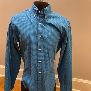 J. Crew Casual blue check Button down